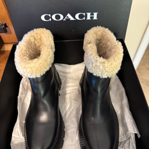 Never worn - Coach Jane Leather Black Natural - CD220, US Size 6 - Picture 3 of 5